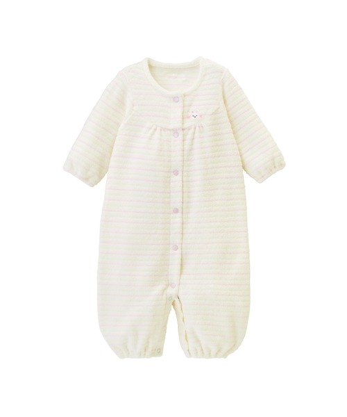 MIKI HOUSE（ミキハウス） ベビー服 ロンパース 無撚糸パイルボーダー