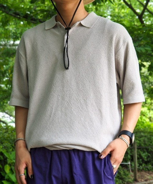 Right-on ポロシャツ 「PLUS ONE」ニットポロシャツ メンズ