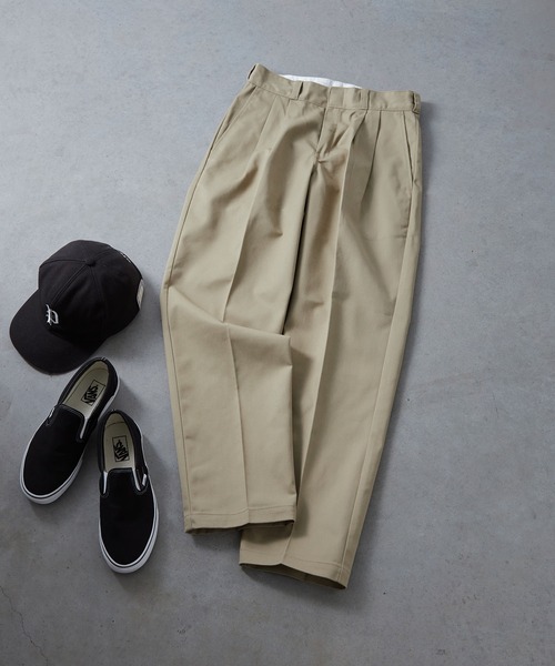 Dickies プリーツフロントツイルパンツ W38 L34 Dickies ディッキーズ #1868MODEL PLEATED FRONT PANT プリーツ