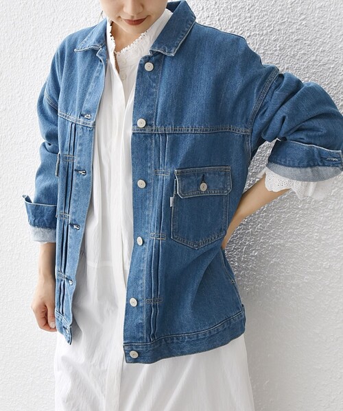 SHIPS any ジャケット Gジャン any:「洗濯機可能」デニム 23AW「SHIPS