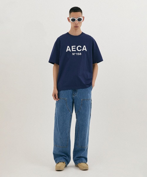 Tシャツ・カットソー AECA WHITE BIG LOGO SWEATSHIRTGREYWHITE AWCMFWBDTSSSO001C0BB AECA WHITE tシャツ Tシャツ メンズ BIG LOGO TEE : ZOZOTOWN