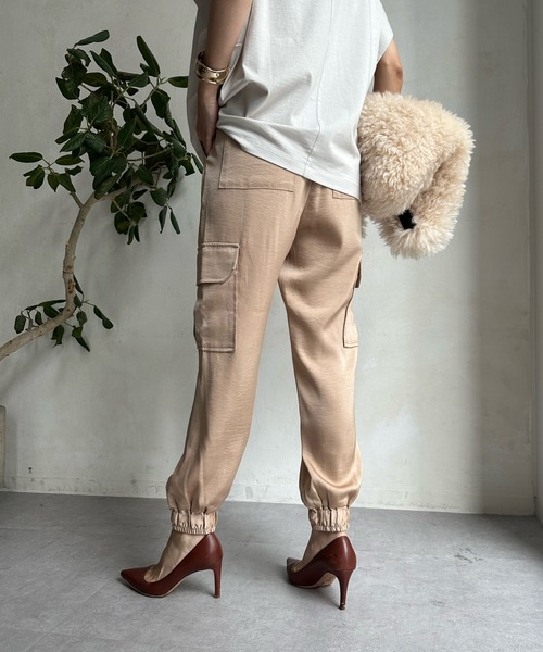 DouDouサテンカーゴパンツ DouDou カーゴパンツ サテンカーゴパンツ レディース : ZOZOTOWN