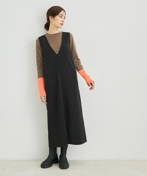 LE CERCLE par rope' ジャンパースカート 「前後2WAY」ツィルジャージ