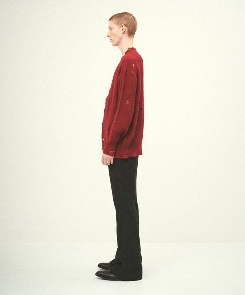 Juha（ユハ） カーディガン DAMAGE KNIT CARDIGAN メンズ レディース