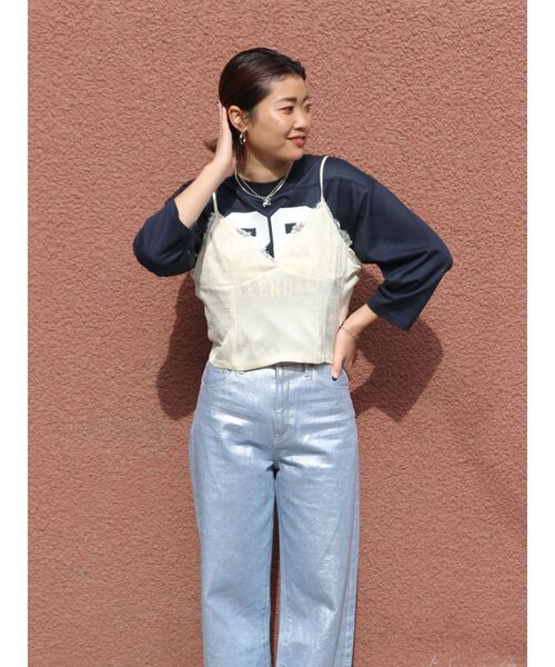 Ungrid - 大人気＊アングリッド レースコンビデニムビスチェ Ungrid（アングリッド）の「【Casual】レースコンビデニム