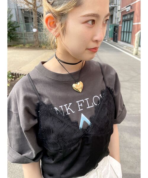 ungrid☆レースコンビ刺繍キャミ Ungrid レース刺繍コンビキャミ ブラック -ファッション通販 FASHION