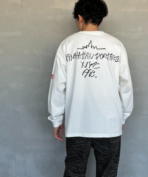 tシャツ 「MANHATTAN PORTAGE/マンハッタンポーテージ」 別注 手描き風ロゴ バックプリントTシャツ レディース メンズ MANHATTAN PORTAGE/マンハッタンポーテージ] 別注 手描き風ロゴ