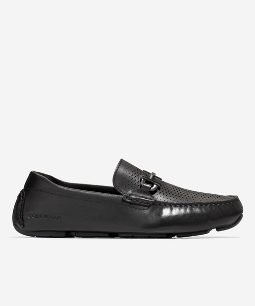(取寄) コールハーン メンズ グランド レーザー ビット ドライバ Cole Haan men Cole Haan Grand Laser Bit D Black/Black COLE HAAN（コールハーン） スリッポン グランド レーザービット