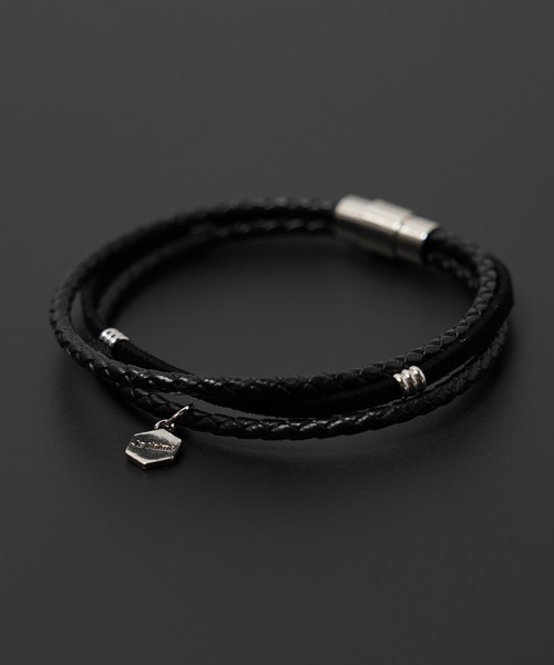 ブレスレット 「unisex」本革 チャーム レザーブレスレット / Leather