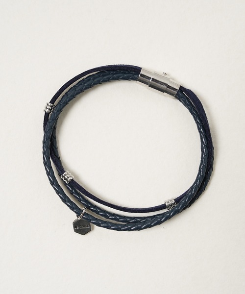 ブレスレット 「unisex」本革 チャーム レザーブレスレット / Leather