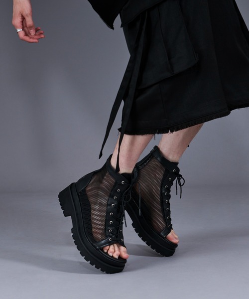 Ellno Loset メッシュブーツサンダル セール】メッシュブーツサンダル（サンダル）｜Ellno Loset