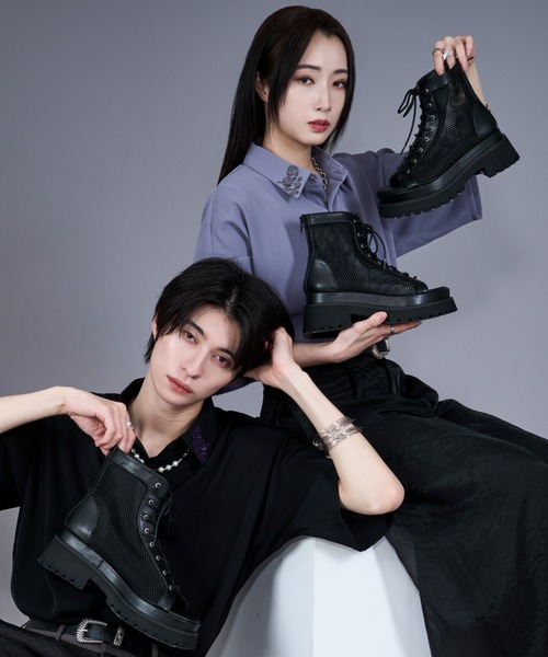 よっしー様美品】Ellno Loset エルノロゼット メッシュブーツサンダルM Ellno Loset サンダル メッシュブーツサンダル メンズ