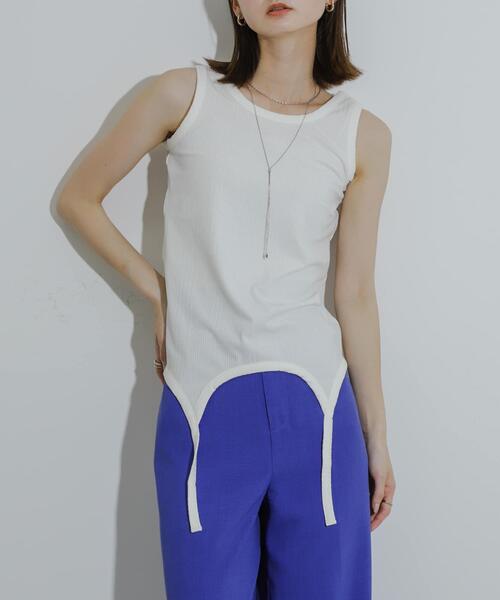 新品タグ付き　エリコカトリシアーガータータンクトップ sheer gater tank top | ERiKOKATORi