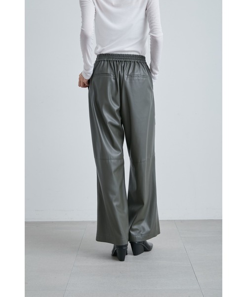 MIESROHE パンツ ウエストゴムレザーPT レディース : ZOZOTOWN Yahoo  