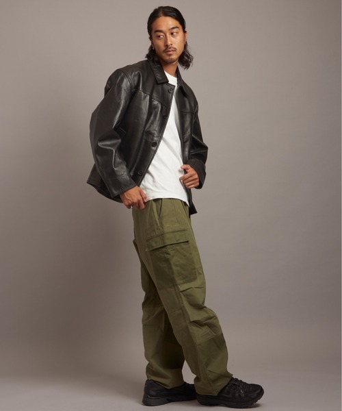 ジャケット・アウター SKOOKUM.JE LAMB LEATHER ZIP JACKET SKOOKUM 革ジャン ライダース SKOOKUM.JE LAMB LEATHER ZIP