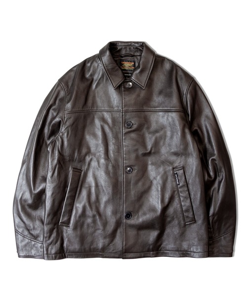 【新品タグ付き】スクーカム　　レザー　ブルゾン　ジャケット　羊革 SKOOKUM 革ジャン ライダース SKOOKUM.JE LAMB LEATHER CAR COAT
