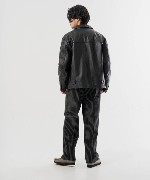 スクーカム ビームス別注 羊革 レザージャケット コート ブラック M SKOOKUM（スクーカム） 革ジャン ライダース SKOOKUM.JE LAMB LEATHER