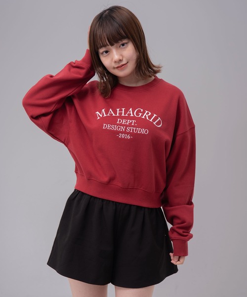 トレーナー スウェット 「mahagrid/マハグリッド」 ARCH DEPT CROP SWEATSHIRT/アーチデプト クロップ スウェットシャ MAHAGRID トレーナー スウェット 「mahagrid/マハグリッド