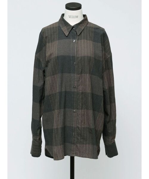 VEQUM ブラウス シャツ 「VEQUM」OVER SIZE CHECK SH レディース