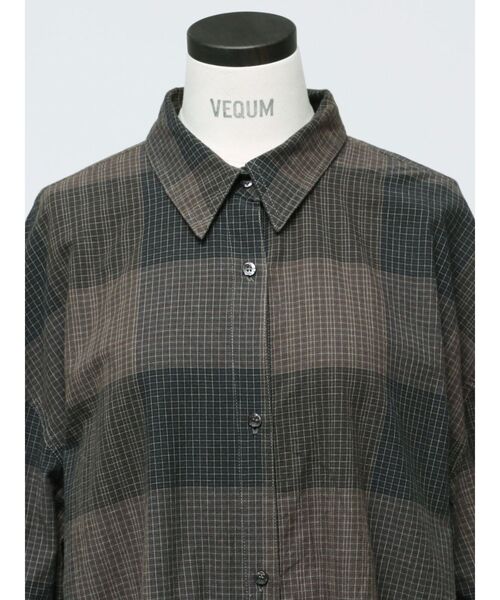 ブラウス シャツ 「VEQUM」OVER SIZE CHECK SH レディース VEQUM ブラウス シャツ 「VEQUM」OVER SIZE CHECK SH レディース