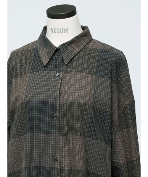 ブラウス シャツ 「VEQUM」OVER SIZE CHECK SH レディース VEQUM ブラウス シャツ 「VEQUM」OVER SIZE CHECK SH レディース
