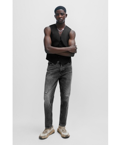HUGO スニーカー リップストップメッシュ ミックスマテリアル