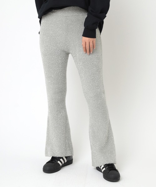 RNA（アールエヌエー） パンツ R4251 ラメフレアパンツ レディース