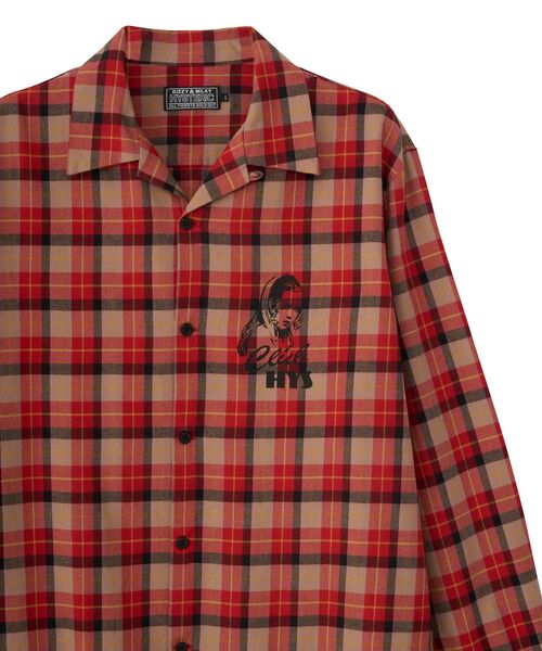 HYSTERIC GLAMOUR シャツ CLUB オープンカラーシャツ メンズ