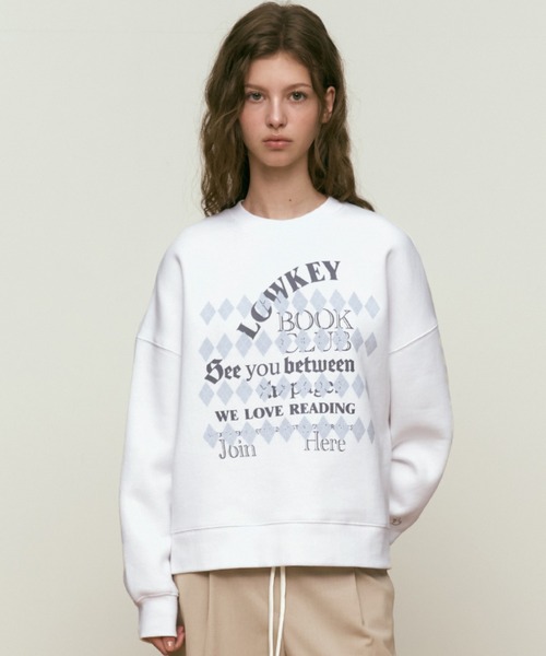 トレーナー スウェット KIRSH LOWKEY BOOK CLUB ARGYLE PATTERN SWEATSHIRT ローキー ブック クラブ ア