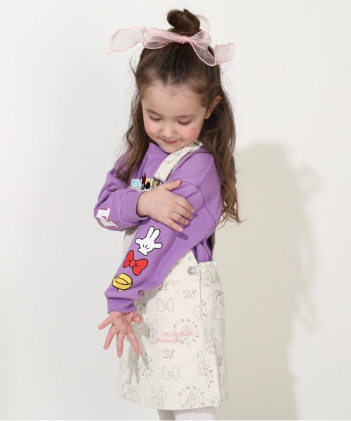 Disney トレーナー 親子お揃い ディズニー カラフルロゴ 0044K