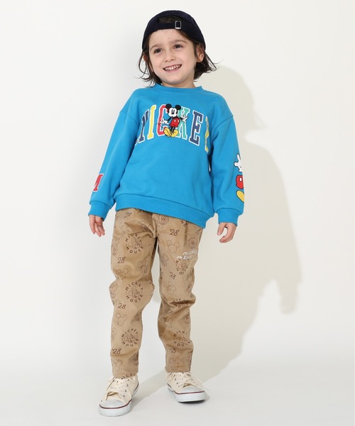 Disney トレーナー 親子お揃い ディズニー カラフルロゴ 0044K