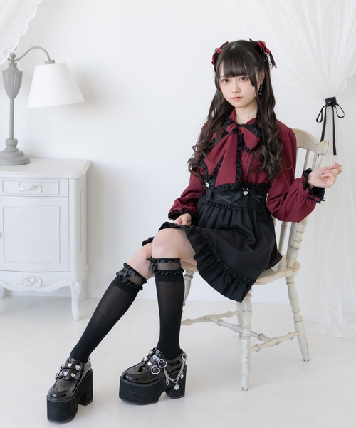 リボンタイブラウスフリルシャツレディース miniministore｜リボンタイブラウスフリルシャツレディース