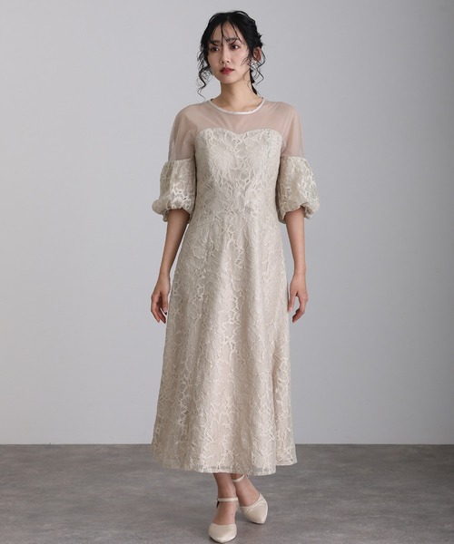 【オケージョンドレス/結婚式/二次会/ イベント】 ニアナ niana フラリッシュペンシルドレス 結婚式 二次会 成人式