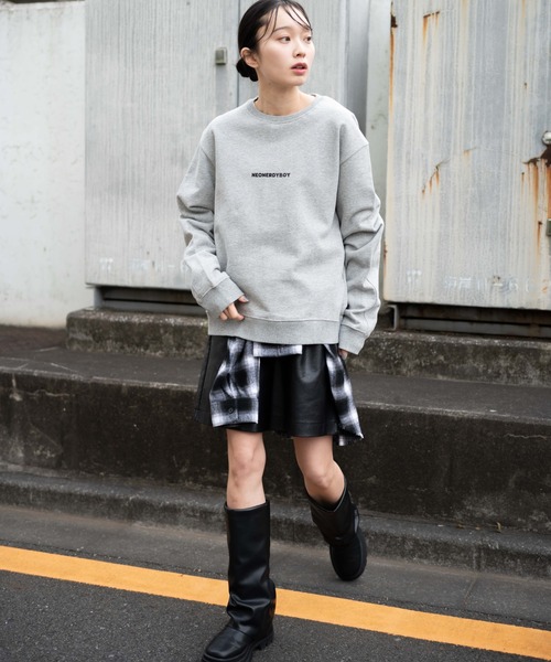 WEGO（ウィゴー） トレーナー スウェット WEGO/THEBOYエルボーパッチ