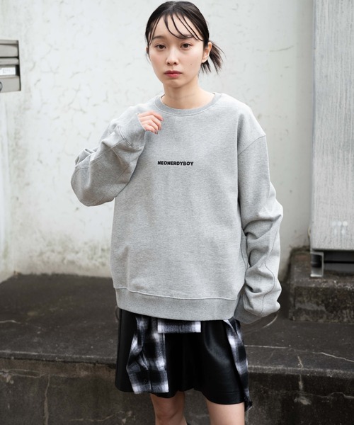 トレーナー スウェット エイジング加工　エルボーパッチトレーナー レディース WEGO トレーナー スウェット WEGO/THEBOYエルボーパッチクルー