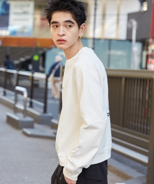 トレーナー スウェット エイジング加工　エルボーパッチトレーナー レディース WEGO トレーナー スウェット WEGO/THEBOYエルボーパッチクルー