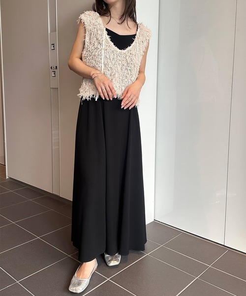 Ranページ♡⃜ RANAN ベスト ジレ 前後2WAYフリンジショートベスト