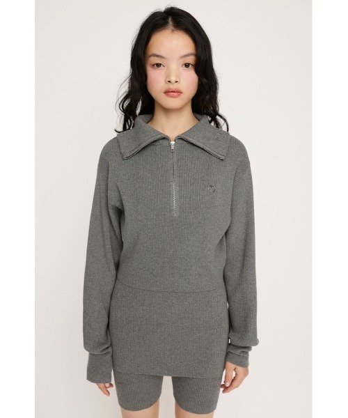 SLY ニット セーター FRONT ZIP KNIT TOPS フロント ジップ