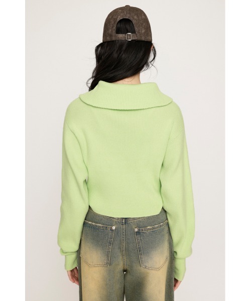 【スライ】FRONT ZIP KNIT トップス SLY ニット セーター FRONT ZIP KNIT TOPS フロント ジップ