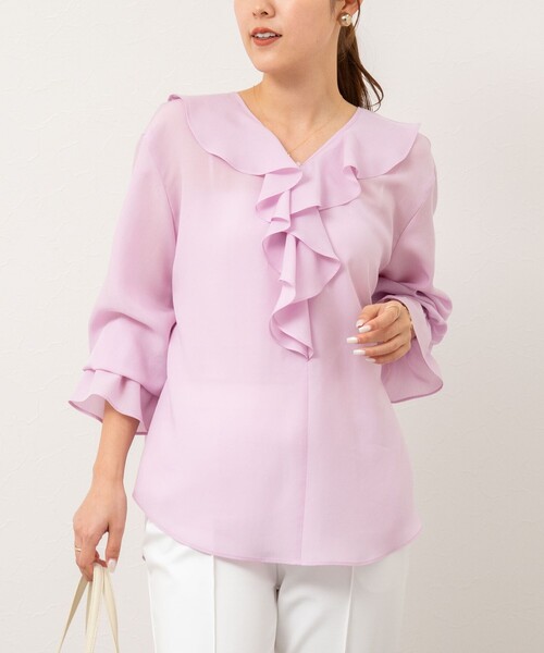 NOLLEY'S トロミトップス 新品 NOLLEY'S ブラウス シャツ 「追加」(CLASSY5月号掲載)ラッフル衿