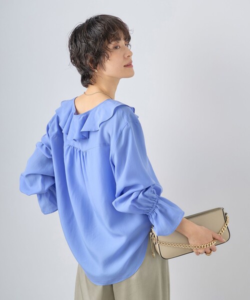 ノーリーズ　ラッフル衿とろみブラウス NOLLEY'S(ノーリーズ)の【追加】(CLASSY5月号掲載)ラッフル衿
