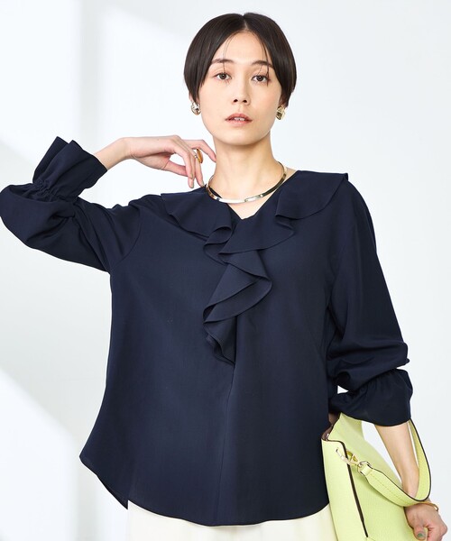NOLLEY'S トロミトップス 新品 NOLLEY'S ブラウス シャツ 「追加」(CLASSY5月号掲載)ラッフル衿
