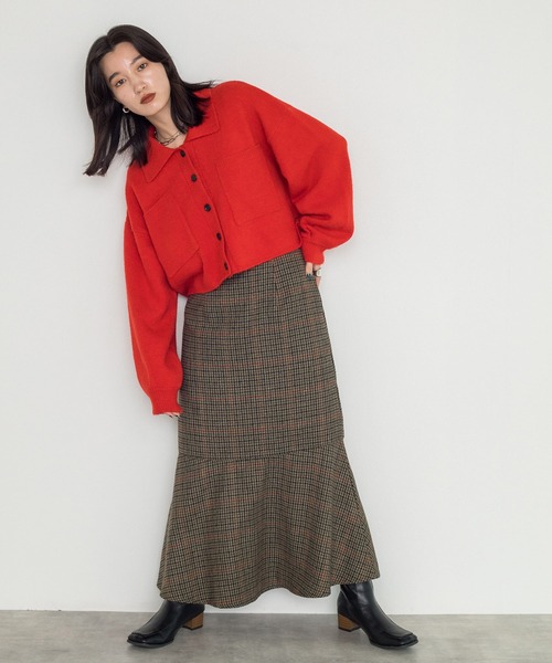 「w closet」 ニットカーディガン FREE キナリ レディース_画像9