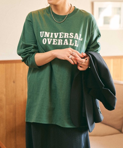 tシャツ UNIVERSAL OVERALL×ANIECA ロングスリーブTシャツ レディース メンズ