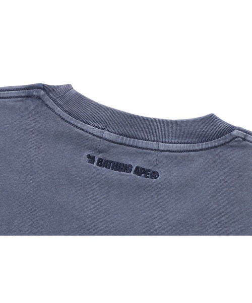 A BATHING APE tシャツ GARMENT DYE RHINESTONE HEAD RELAXED