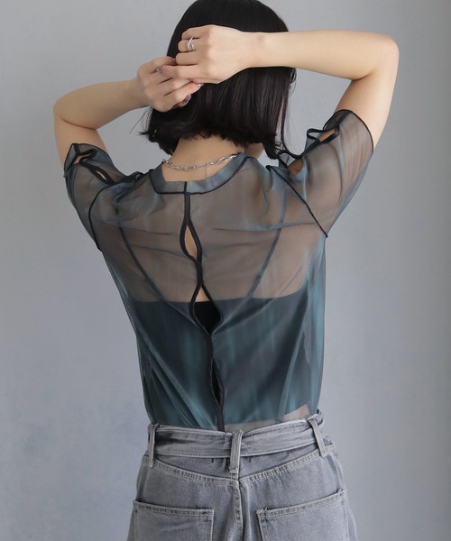 カットソー(半袖/袖なし) melt the lady cherie tulle tops melt the lady cherie tulle tops 【公式通販】