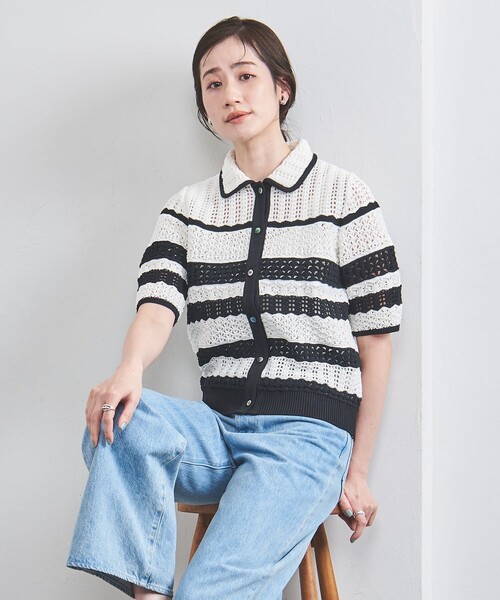 ユナイテッドアローズ Early/SM ポロニット UNITED ARROWS ニット セーター Early/SM ポロニット レディース