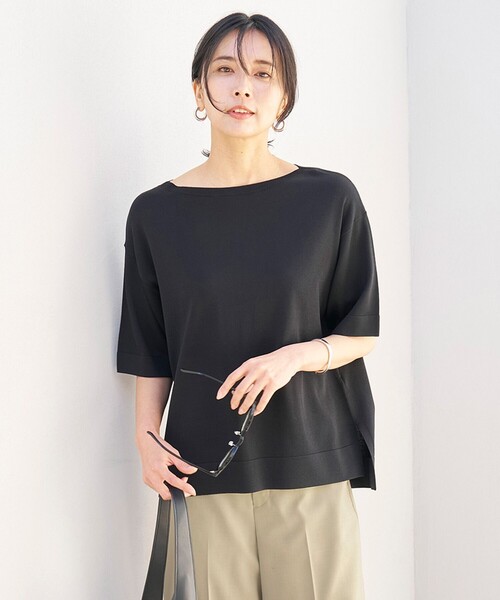 ニット セーター 「UVカット/遮熱」スゴ機能美 ハーフスリーブ ニット レディース UNFILO ニット セーター 「UVカット/遮熱」スゴ機能美 ハーフ