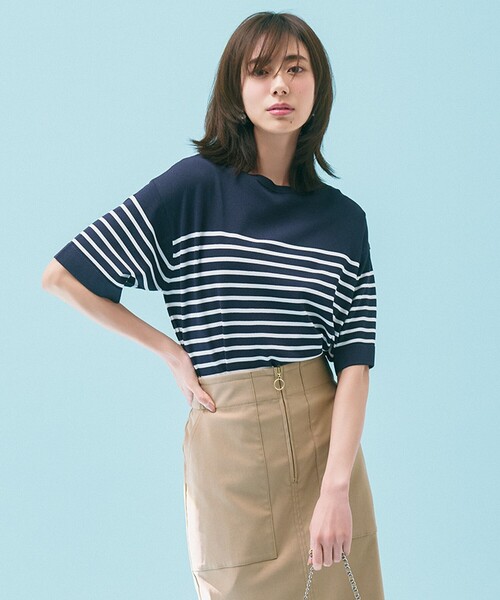 ニット セーター 「UVカット/遮熱」スゴ機能美 ハーフスリーブ ニット レディース UNFILO ニット セーター 「UVカット/遮熱」スゴ機能美 ハーフ