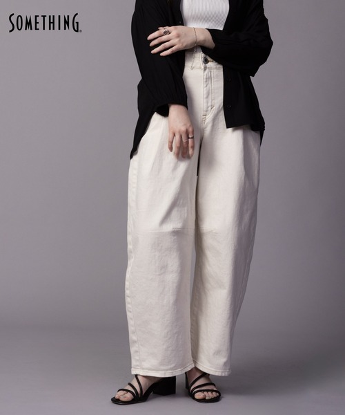 SOMETHING ジーンズ デニム デニムパンツ HANA TUCK CURVE PANTS